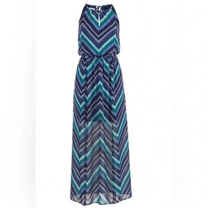 Maurice’s chevron print maxi dress small